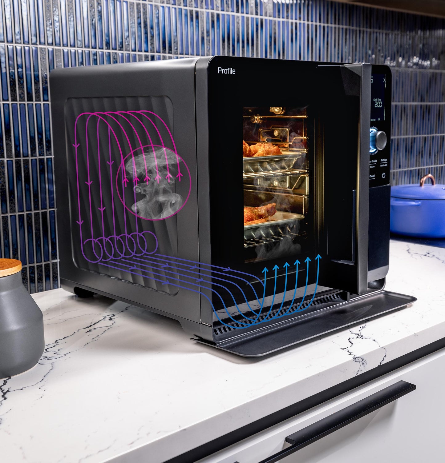 P9SBAAS6VBB GE Profile™ Smart Indoor Pellet Smoker