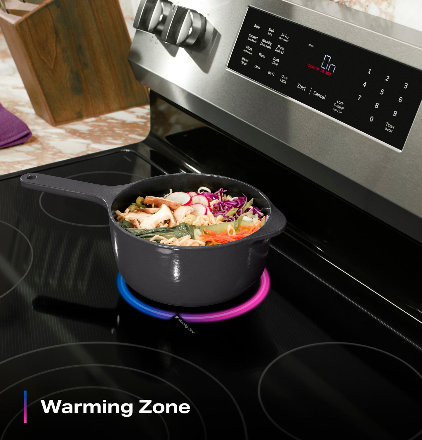 PRF700AYFS GE Profile™ ENERGY STAR® 30" Smart Free-Standing Electric Convection Range with No Preheat Air Fry and EasyWash™ Oven Tray