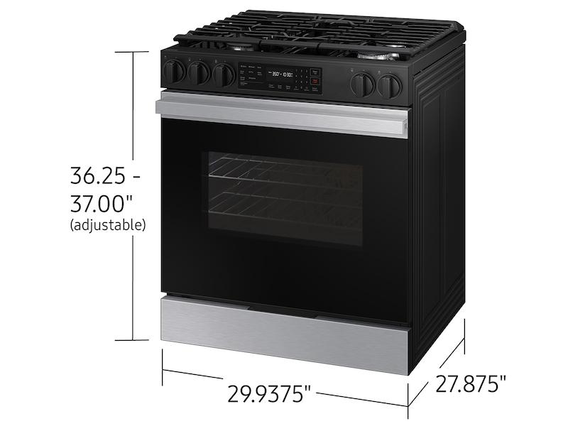 Samsung NSG6DG8100SR Bespoke 6.0 cu. ft. Smart Slide-In Gas Range with Precision Knobs in Stainless Steel
