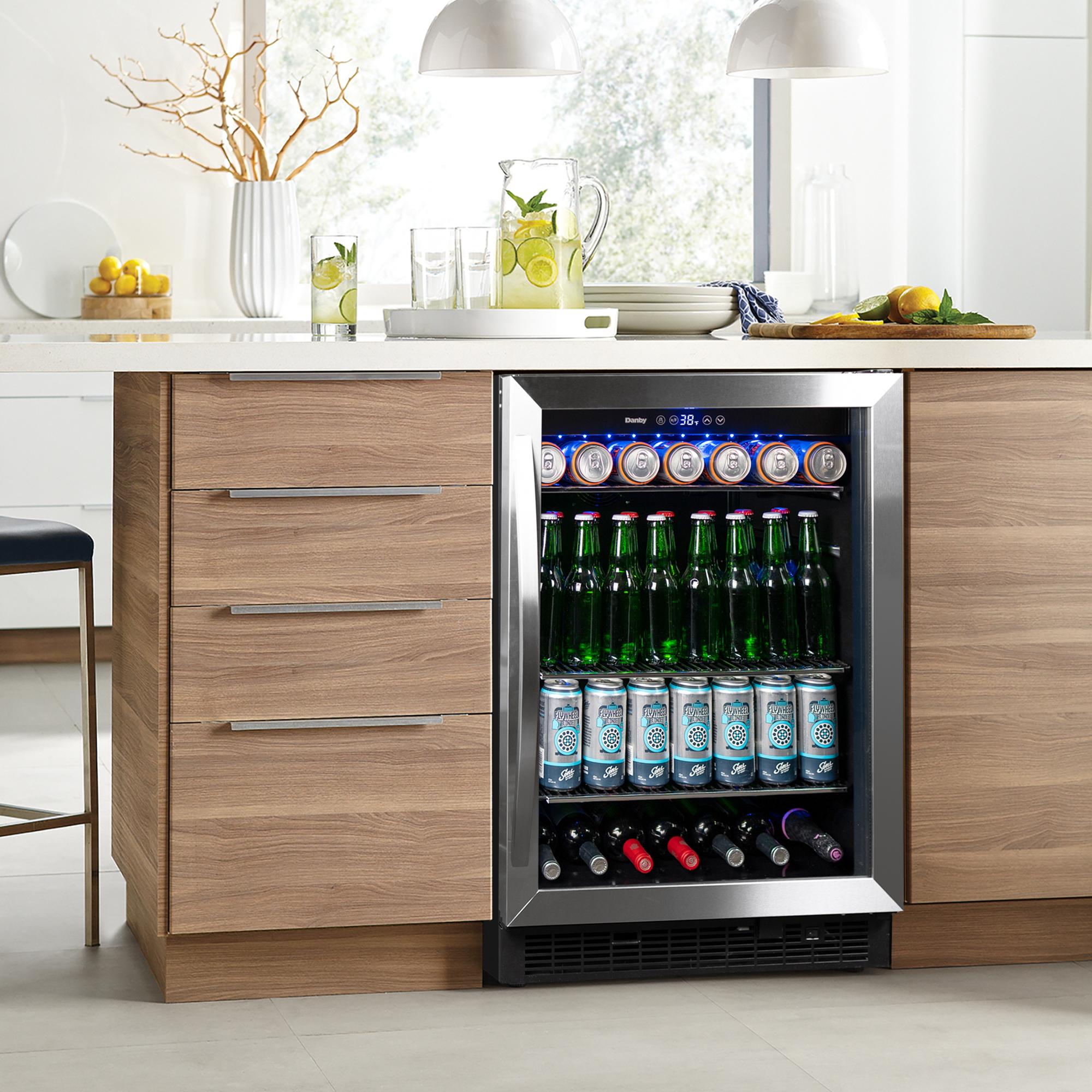 Danby 5.7 cu. ft. Built-in Beverage Center in Stainless Steel