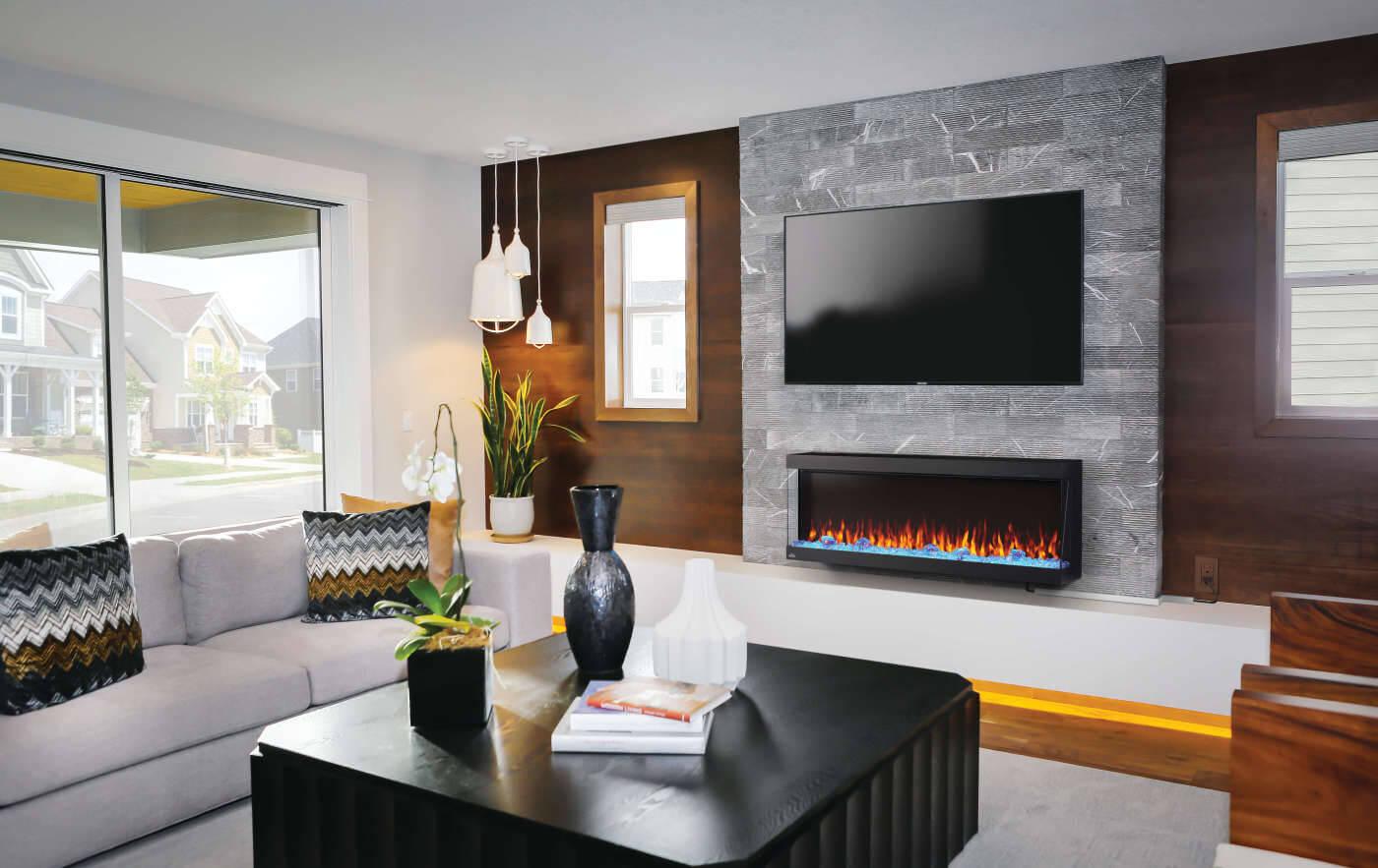 Napoleon Bbq NEFL50H3SV Trivista Pictura 50 Three-Sided Wall Hanging Electric Fireplace