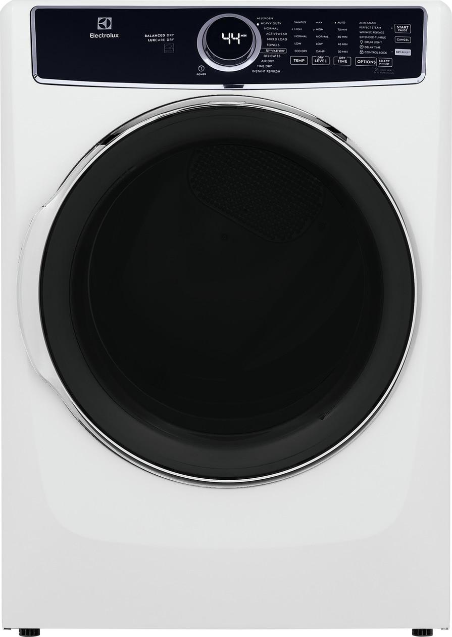 Electrolux ELFE7637AW Front Load Perfect Steam™ Electric Dryer with Balanced Dry™ and Instant Refresh - 8.0 Cu. Ft.