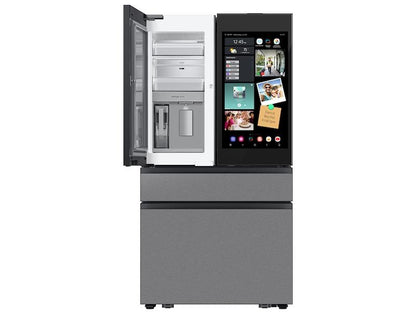 Samsung RF90F29AECR Bespoke 29 cu. ft. 4-Door French Door Refrigerator with AI Family Hub™+ & AI Vision Inside™ in Charcoal Glass and Stainless Steel