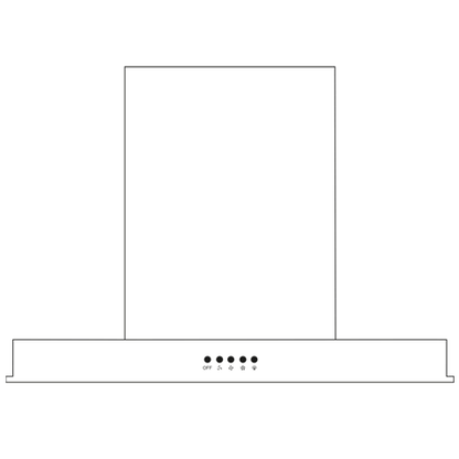 Cafe UVW7241SNSS 24" Chimney Vent with Tempered Glass