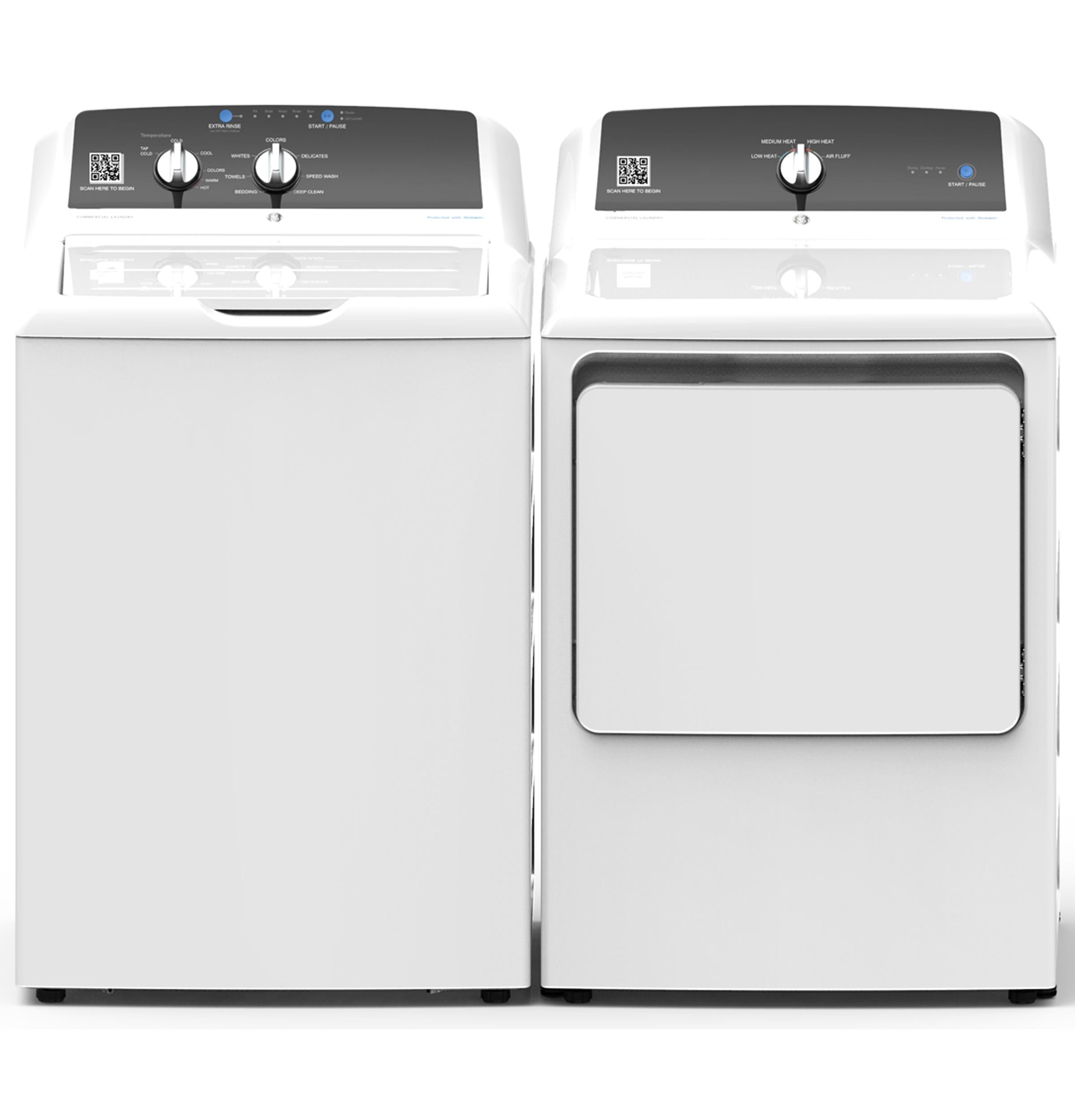 VTW525ASRWB GE® 4.2 cu. ft. Capacity Commercial Washer with Stainless Steel Basket, Built-In App Payment System SITE WIFI REQUIRED