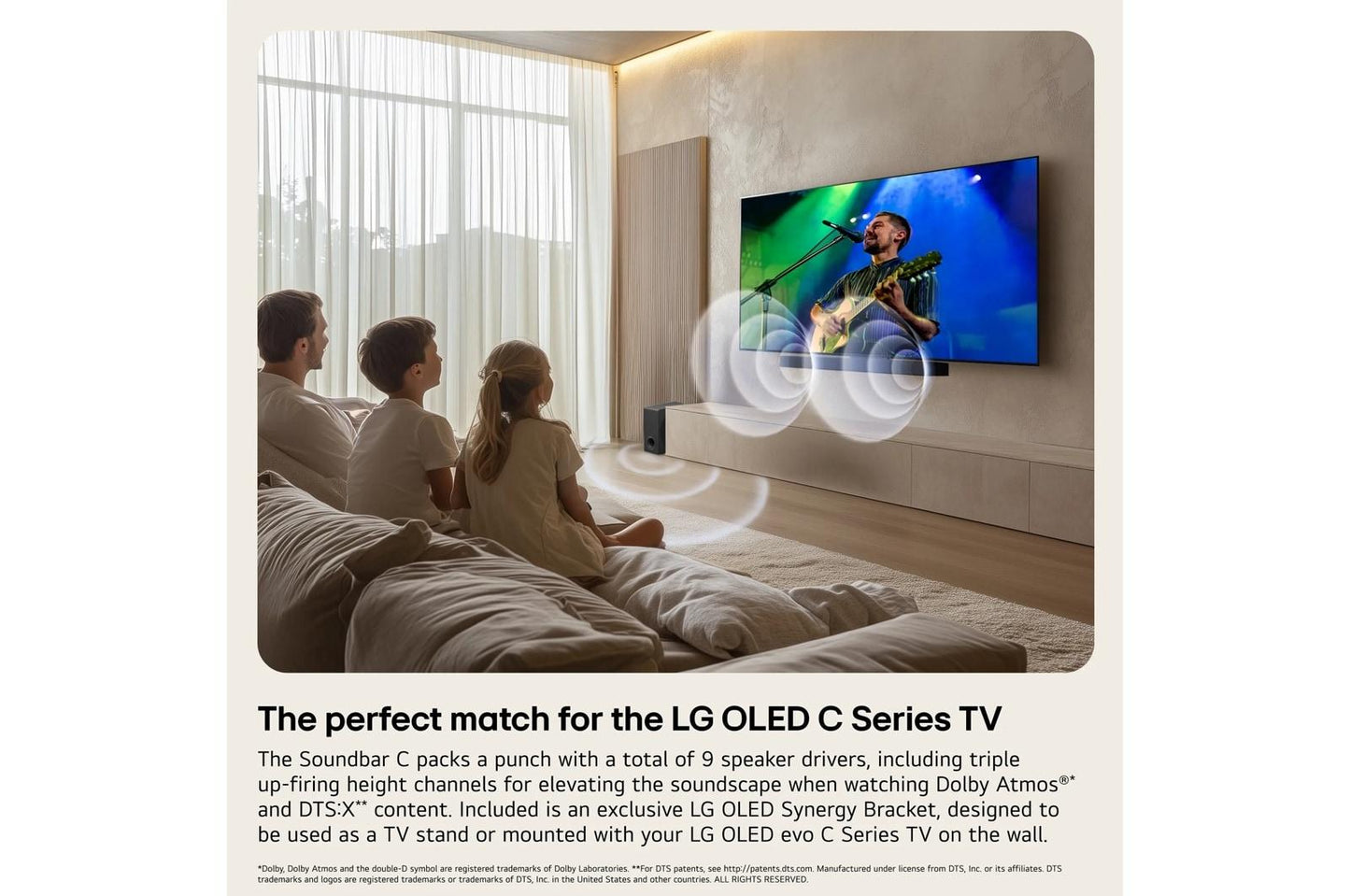 Lg SC9S SC9S LG Soundbar C for TV with Dolby Atmos® and Synergy Bracket 3.1.3 channel, Best OLED matching