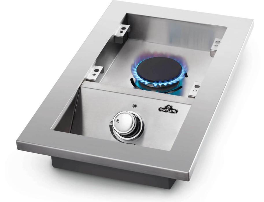 Napoleon Bbq BI10RTNSS Built-in 500 Series Single Range Top Burner with Stainless Steel Cover , Natural Gas, Stainless Steel