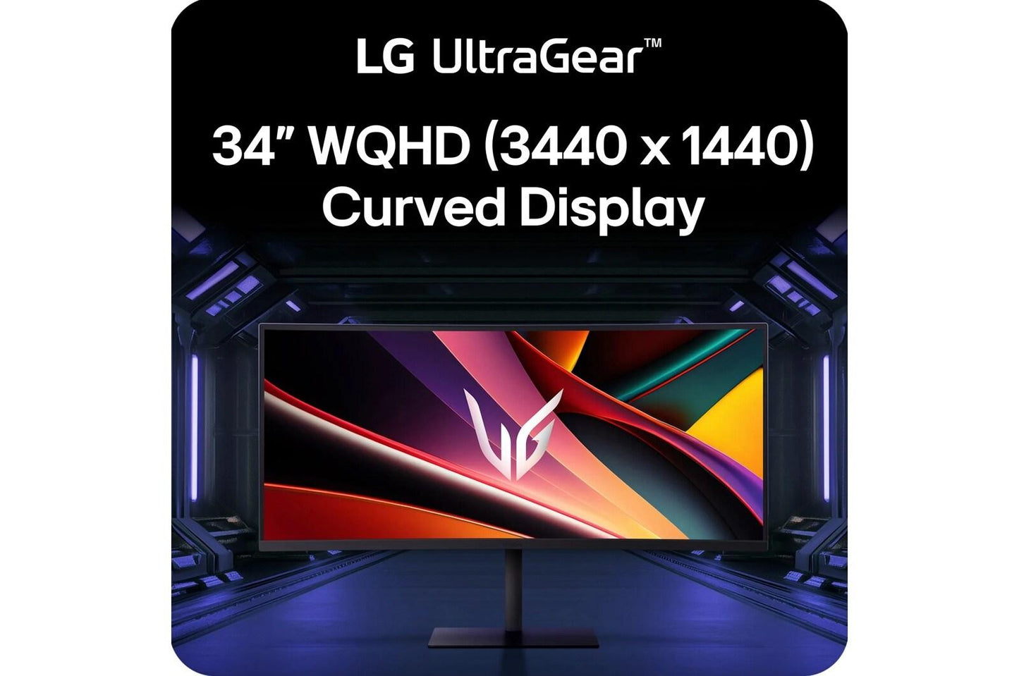 Lg 34G63DAB 34 Inch UltraGear™ WQHD 1440p 240Hz 1ms AMD FreeSync™ Premium Curved Gaming Monitor with USB Type-C PD 15W