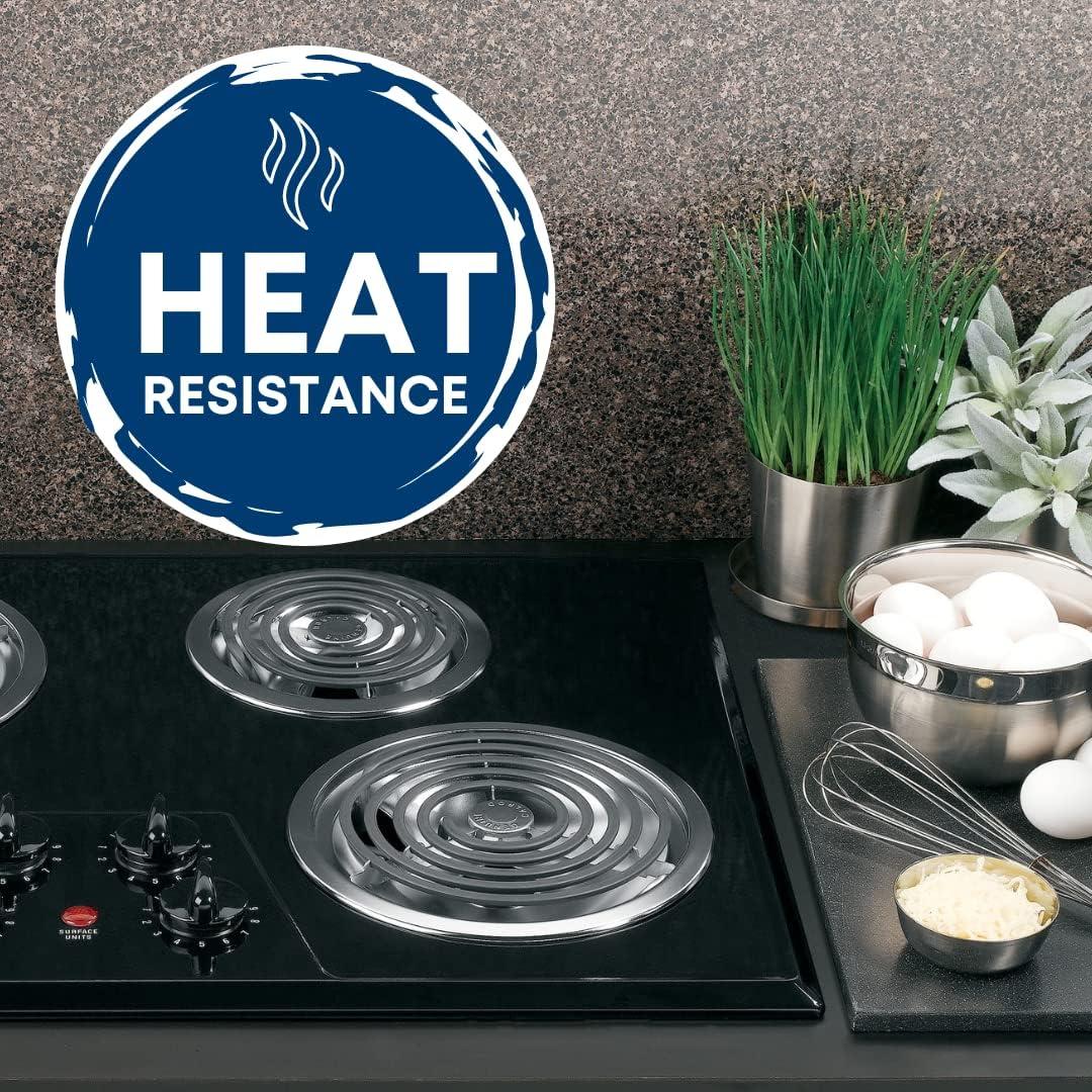 Ge Appliances GE3618CA Range 4-Piece Chrome Drip Pan Set - 4-Pack Includes 3 6" and 1 8" Pans