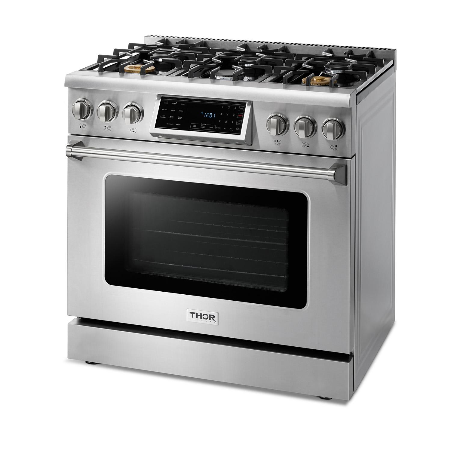 Thor Kitchen 36-inch Tilt Panel Professional Gas Range - Trg3601/trg3601lp