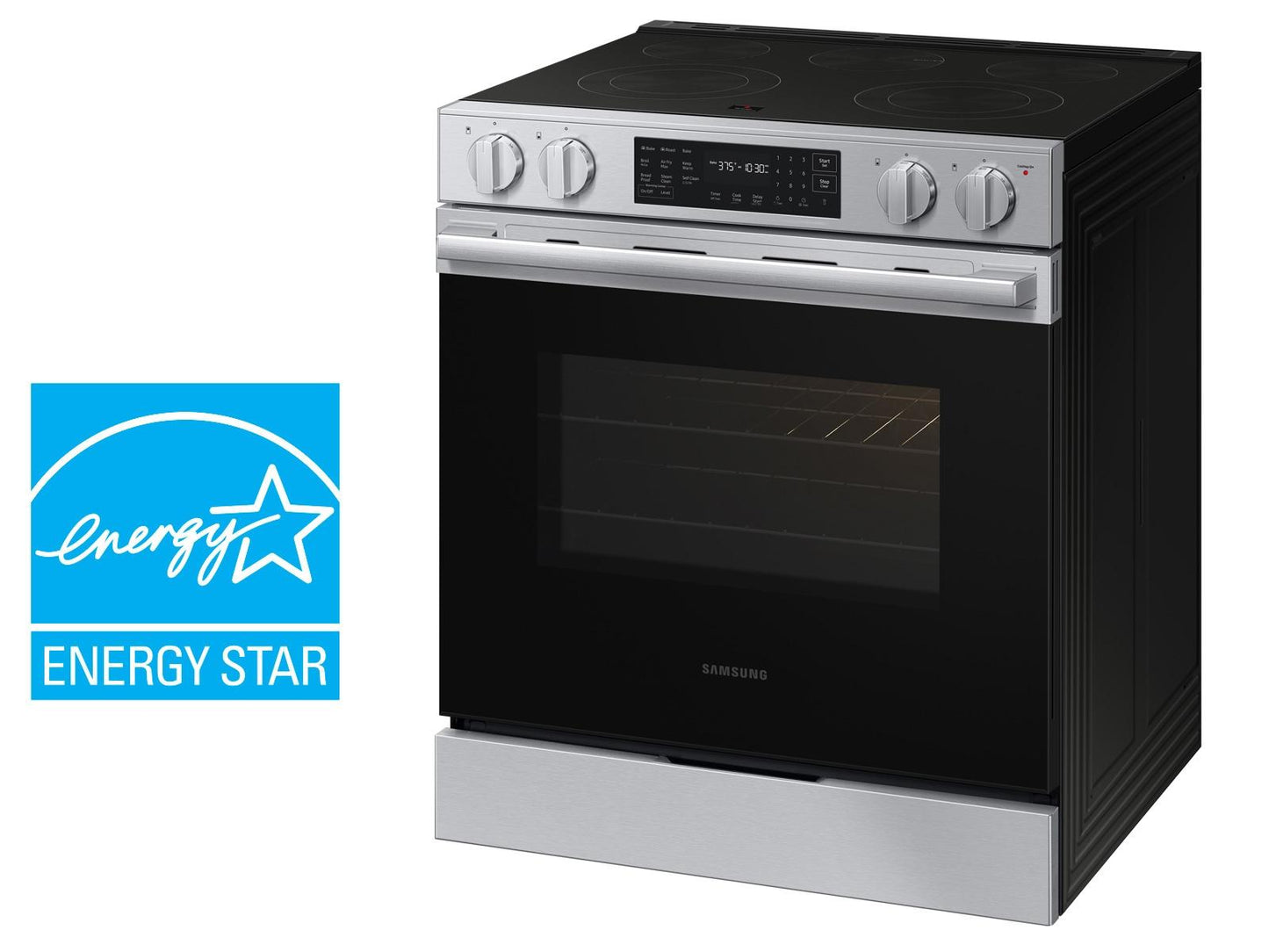Samsung NSE70H63SR Bespoke Smart Slide-in Electric Range Pro Style Design  Air Fry Max  Precision Knobs