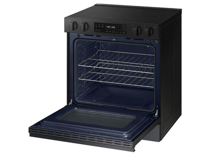 Samsung NSE6DG8100MT Bespoke 6.3 cu. ft. Smart Slide-In Electric Range with Precision Knobs in Matte Black Steel