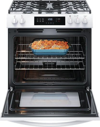 Frigidaire FCFG3062AW 30" Front Control Gas Range with Quick Boil