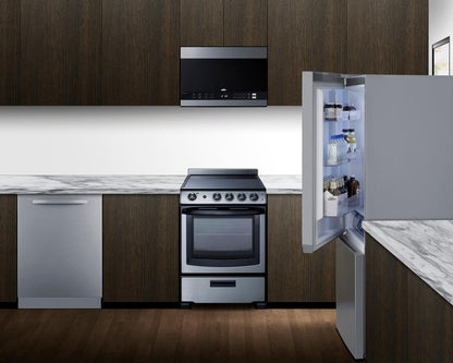 Summit FFBF174SSIMLHD 30" Wide Bottom Freezer Refrigerator With Icemaker, Counter Depth