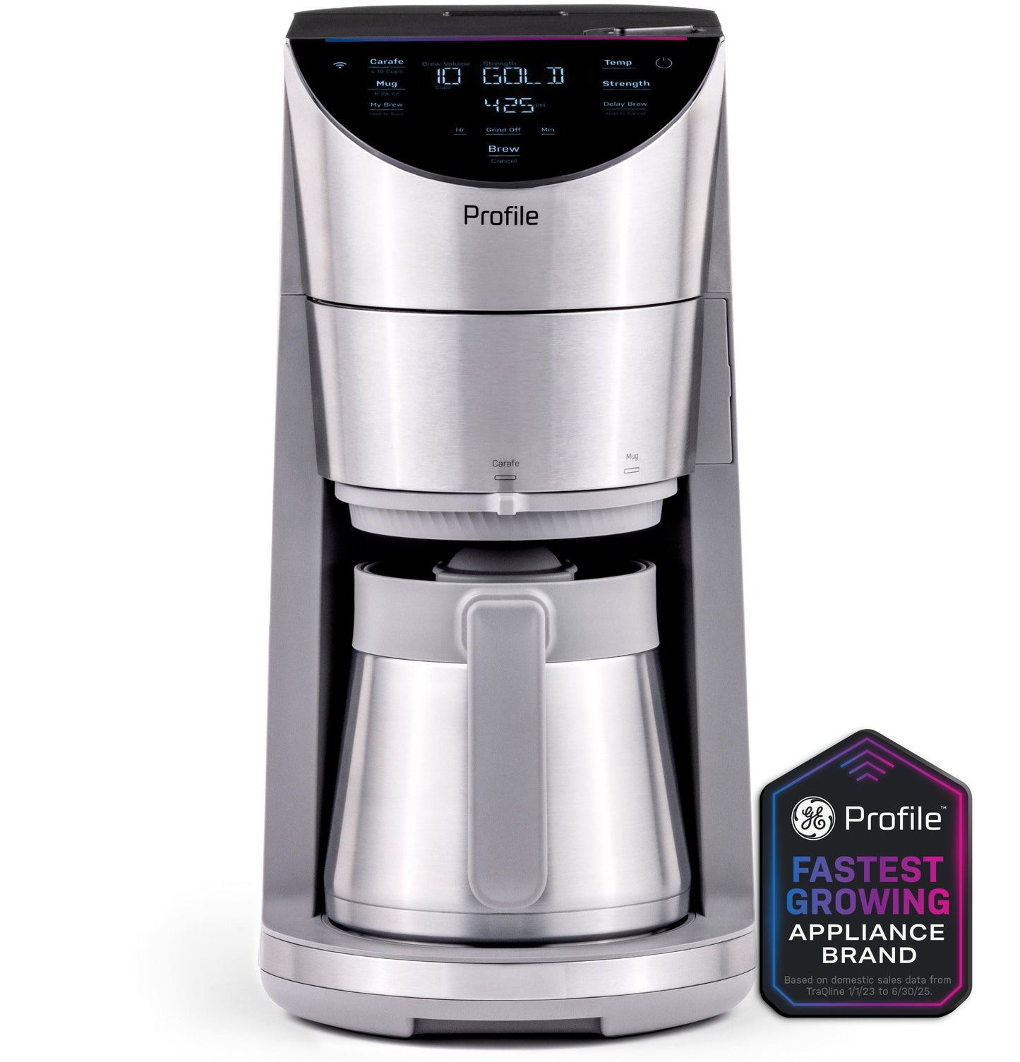 P7CGAAS2YSS GE Profile™ Smart Grind and Brew Coffee Maker with Podless Single Serve