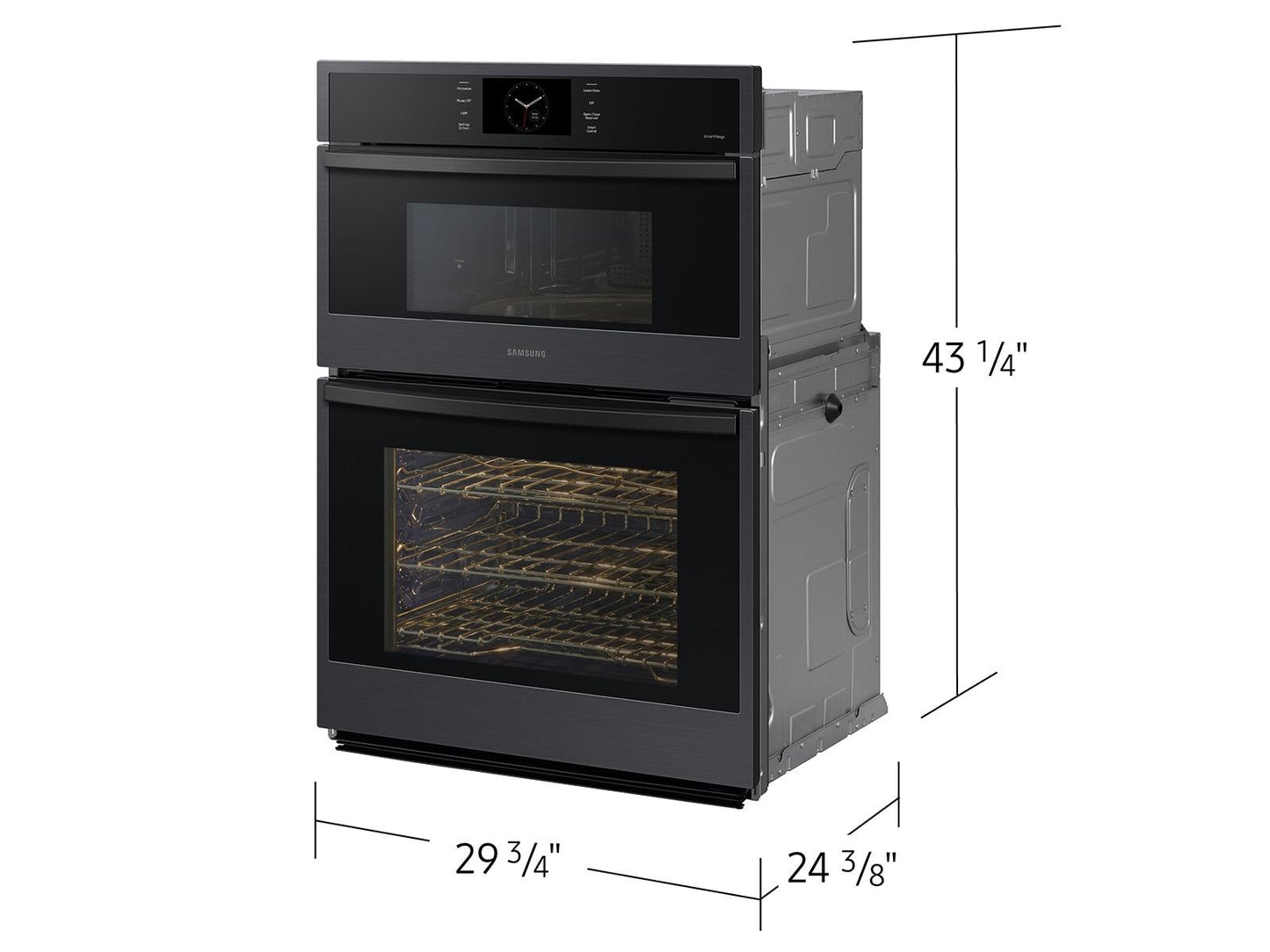Samsung NQ70CG600DMT Combi Wall Oven Dual Convection  Air Fry  1.9 cu.ft. & 5.1 cu.ft.