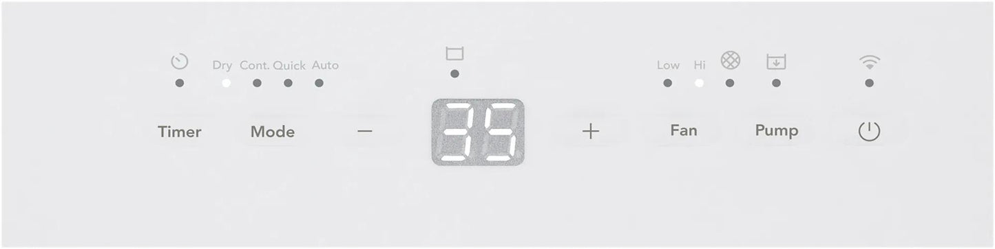 Frigidaire FHDP5033Y1 50 Pint Built-In Pump Dehumidifier with Wi-Fi