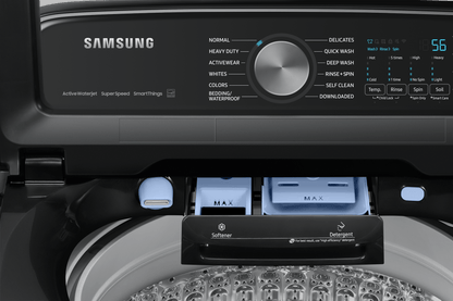 Samsung WA54CG7105AV Top Load Washer ActiveWave™ Agitator  Super Speed Wash  5.4 cu.ft.