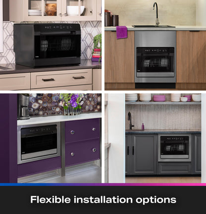 PZF560HGWBB GE Profile™ ENERGY STAR® Smart Compact Dishwasher for Countertop or Built-In
