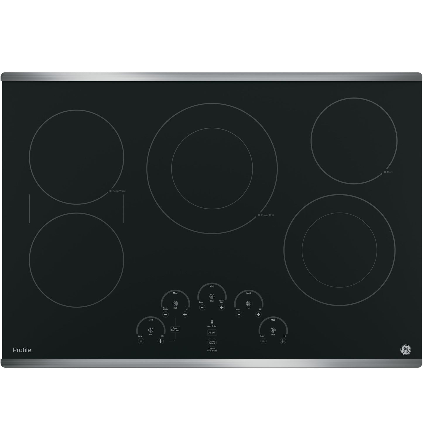 PP9030SJSS GE Profile™ 30" Built-In Touch Control Electric Cooktop