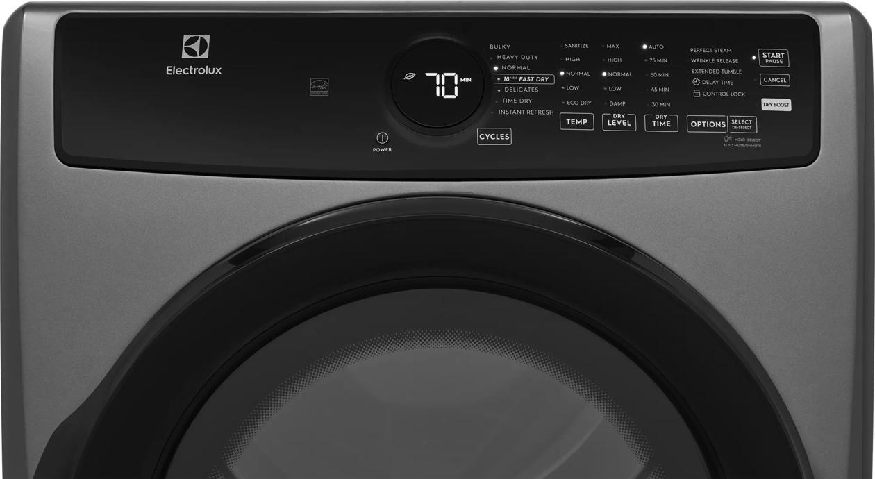 Electrolux ELFE7437AT Front Load Perfect Steam™ Electric Dryer with Instant Refresh - 8.0 Cu. Ft.
