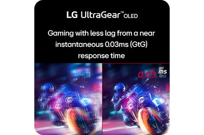 Lg 32GS95UVW 32 Inch UltraGear™ OLED Dual Mode 4K UHD 240Hz or FHD 480Hz 0.03ms G-Sync Compatible Gaming Monitor with Built In Speaker