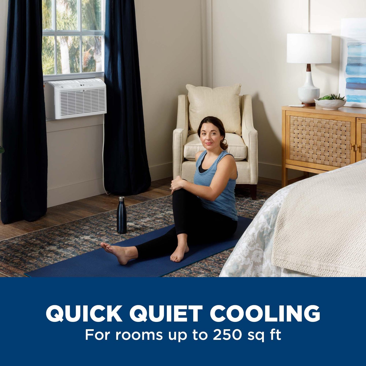 AHEL06BB GE® 6,200 BTU Ultra Quiet Window Air Conditioner for Small Rooms up to 250 sq. ft.