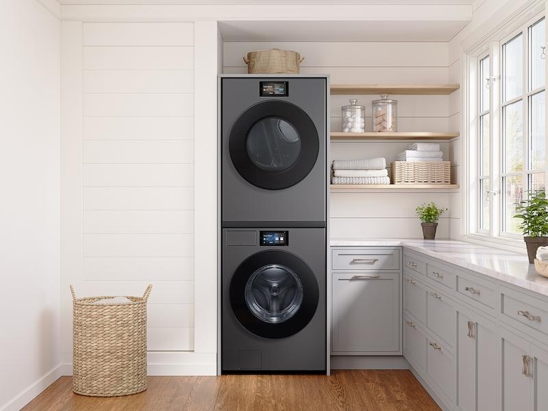 Samsung DV90F53AGS 7.6 cu. ft. Bespoke AI Ultra Capacity Front Load Gas Dryer with AI Home and AI OptiDry+ in Dark Steel