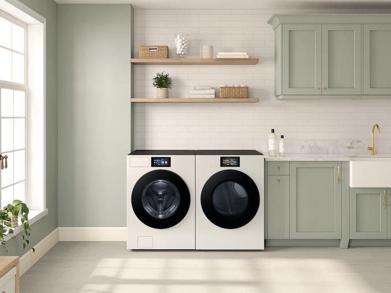 Samsung DV90F53AGY 7.6 cu. ft. Bespoke AI Ultra Capacity Front Load Gas Dryer with AI Home and AI OptiDry+ in Ivory