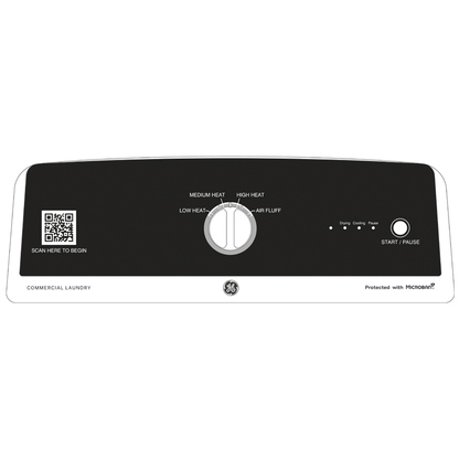 VTD52EASRWB GE® 7.4 cu. ft. Capacity aluminized alloy drum Commercial Electric Dryer with Sensor Dry, Built-In App Payment System SITE WIFI REQUIRED