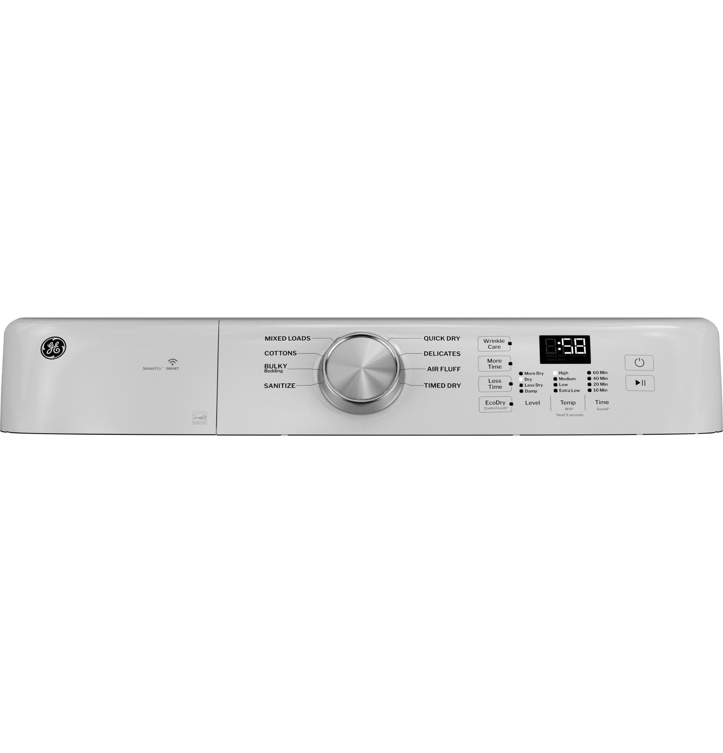 GFD35GSSYWW GE® ENERGY STAR® 7.8 cu. ft. Capacity Smart Front Load Gas Dryer