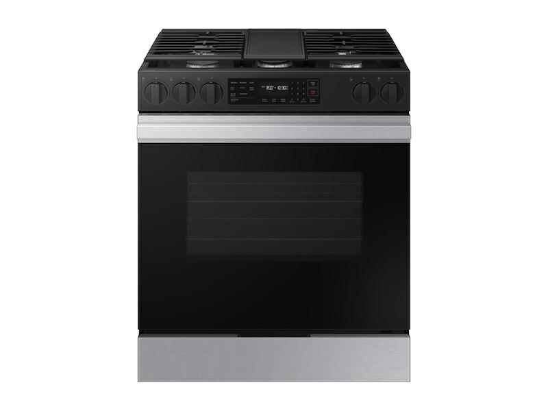 Samsung NSG6DG8300SR Bespoke 6.0 cu. ft. Smart Slide-In Gas Range with Air Fry & Precision Knobs in Stainless Steel