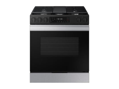 Samsung NSG6DG8300SR Bespoke 6.0 cu. ft. Smart Slide-In Gas Range with Air Fry & Precision Knobs in Stainless Steel