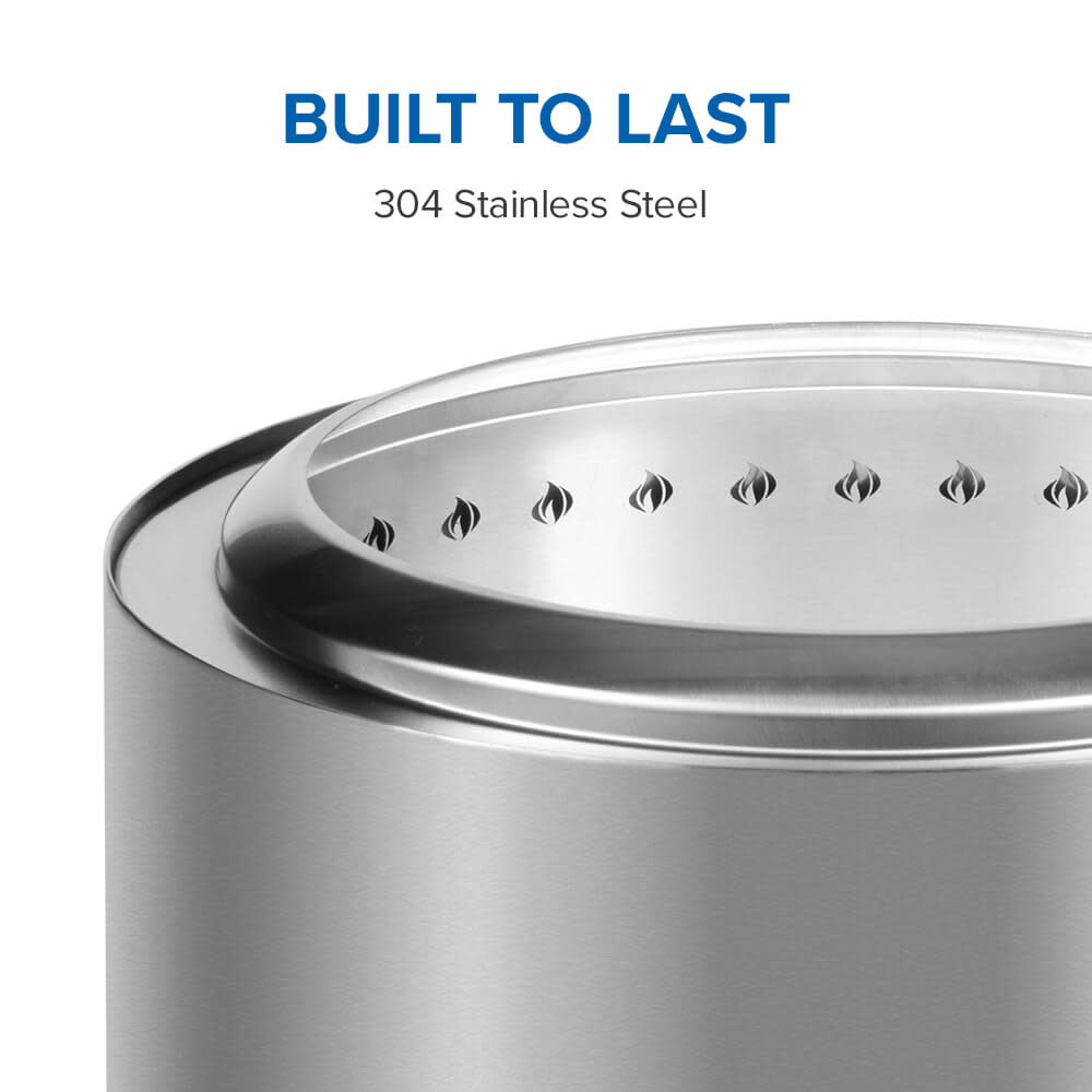 Napoleon Bbq NWFPLTISS Timberwolf Smokeless Fire Pit 22-inch, Stainless Steel , Wood, Stainless Steel