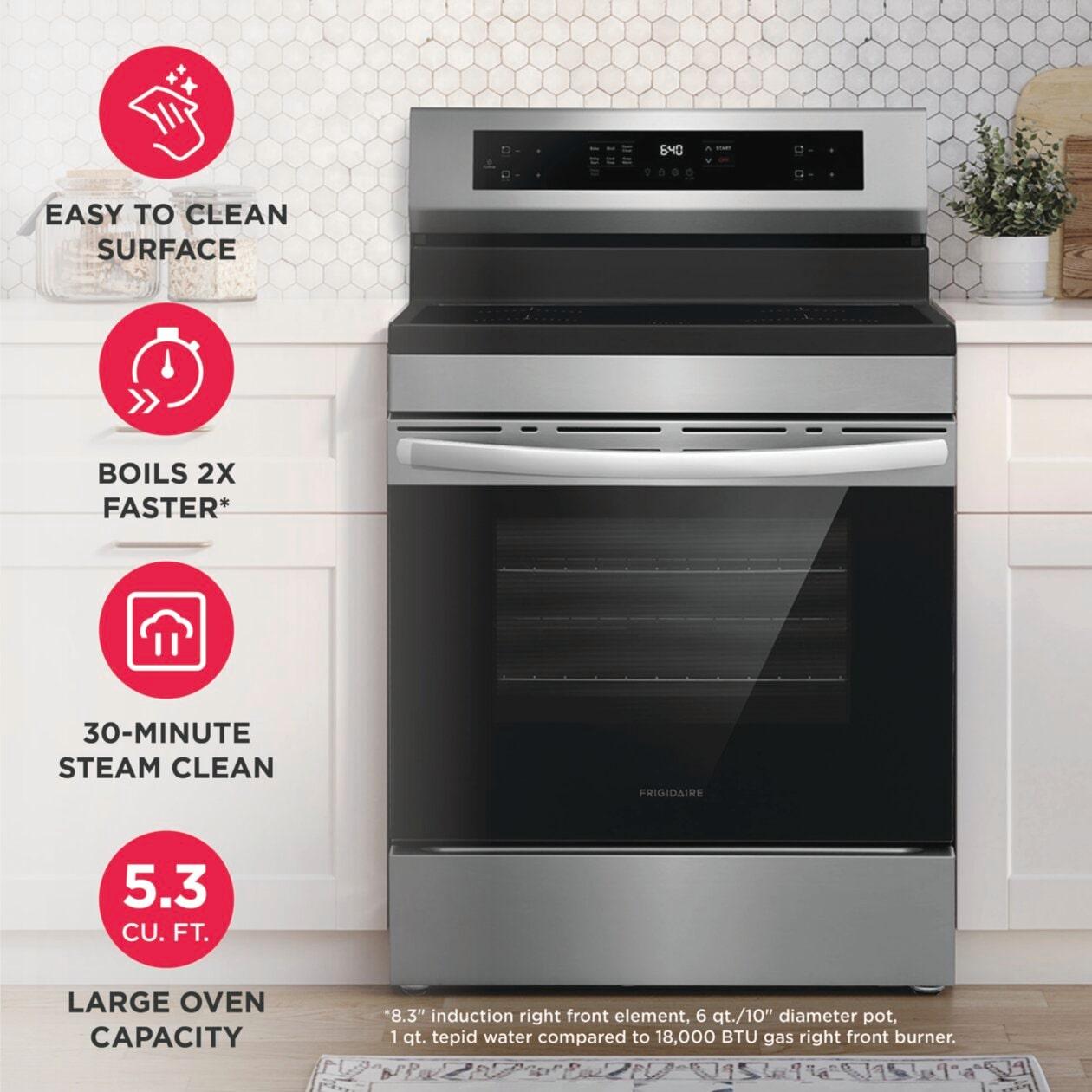 Frigidaire FCRI3062AS 30" Rear Control Induction Range