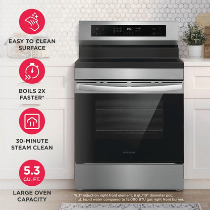 Frigidaire FCRI3062AS 30" Rear Control Induction Range