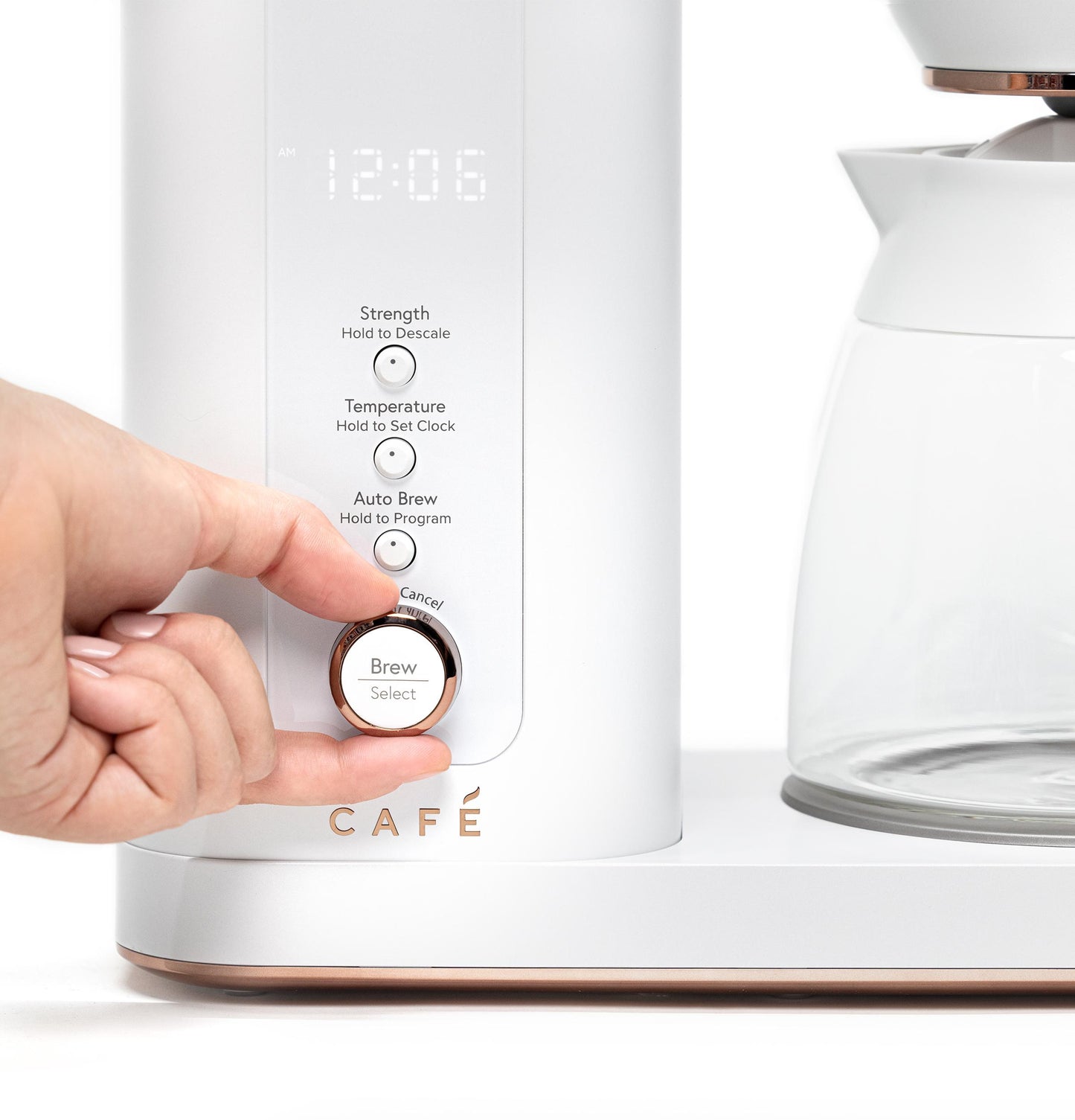Cafe C7CDABS4RW3 CAF(EBACK)™ Specialty Drip Coffee Maker with Glass Carafe