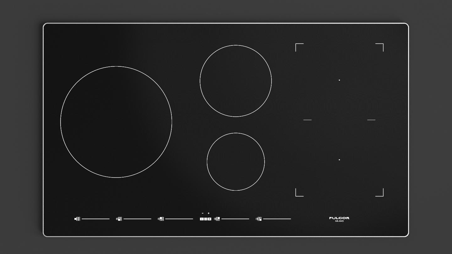 36" INDUCTION COOKTOP WITH BRUSHED ALUMINUM TRIM