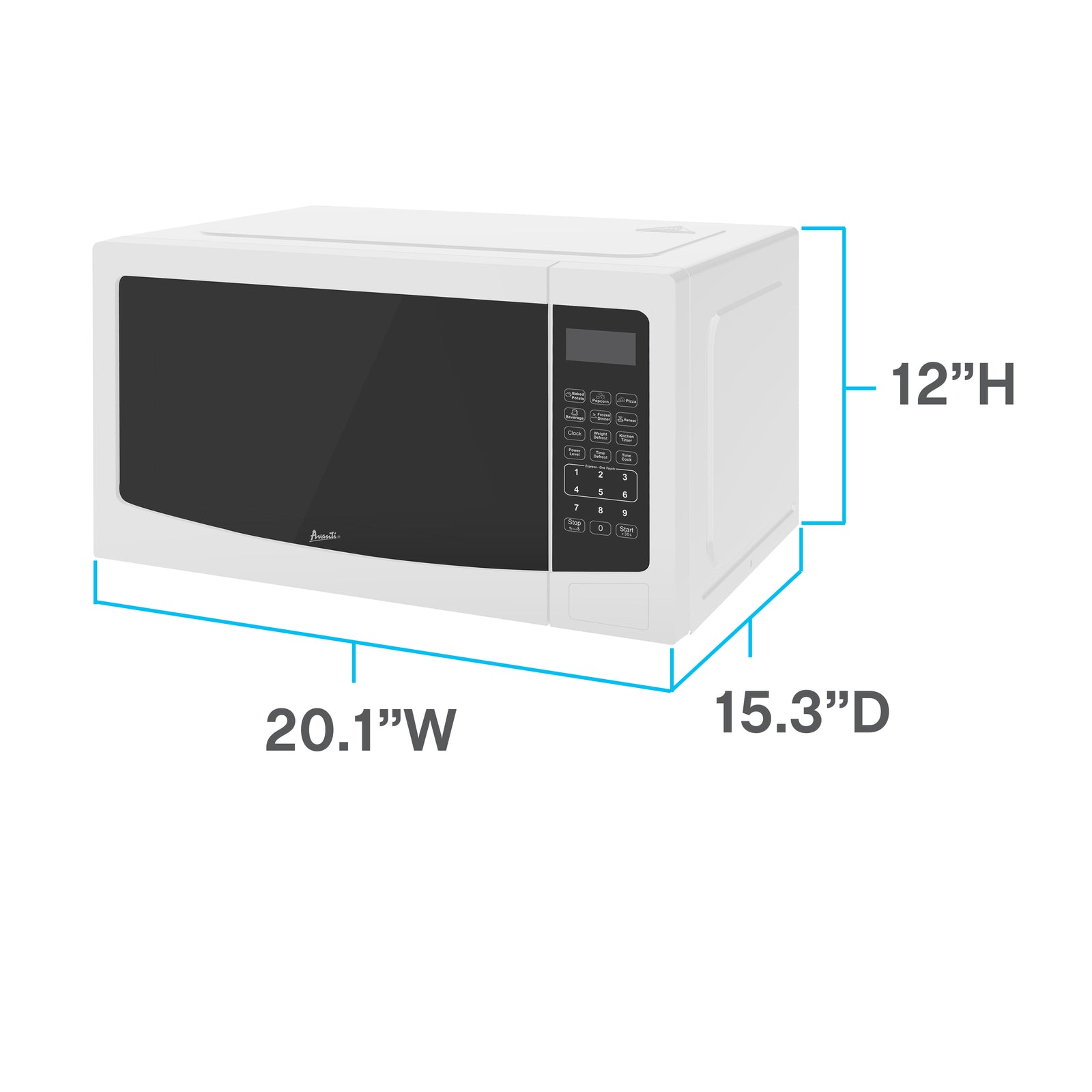 MT115V0W Avanti Microwave Oven, 1.1 cu. ft. Capacity - White / 1.1 cu. ft.