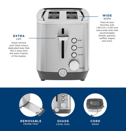 G9TMA2SSPSS GE 2-Slice Toaster
