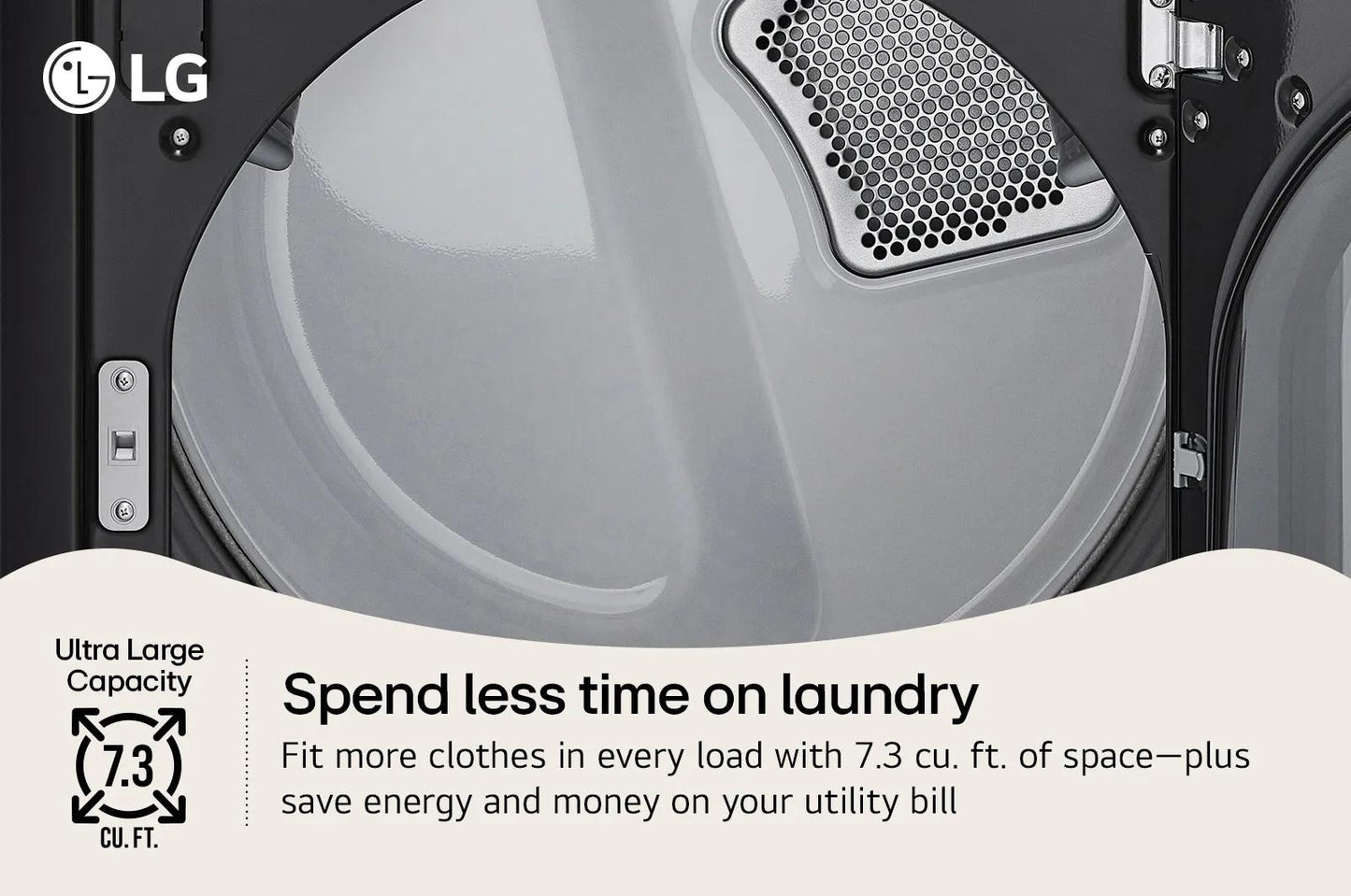 Lg DLE7150X 7.3 cu. ft. Ultra Large Capacity Electric Dryer with Sensor Dry Technology