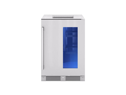 PRKB24C01AG Presrv Kegerator & Beverage Cooler, 24in Under Cabinet, SS+Glass, Reverse Door, 1 Zone