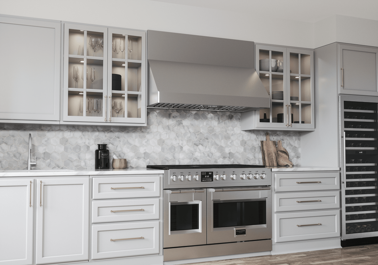 Zephyr AK7542CS Tempest II, 18in Wall, 42in, SS, LED, ACT