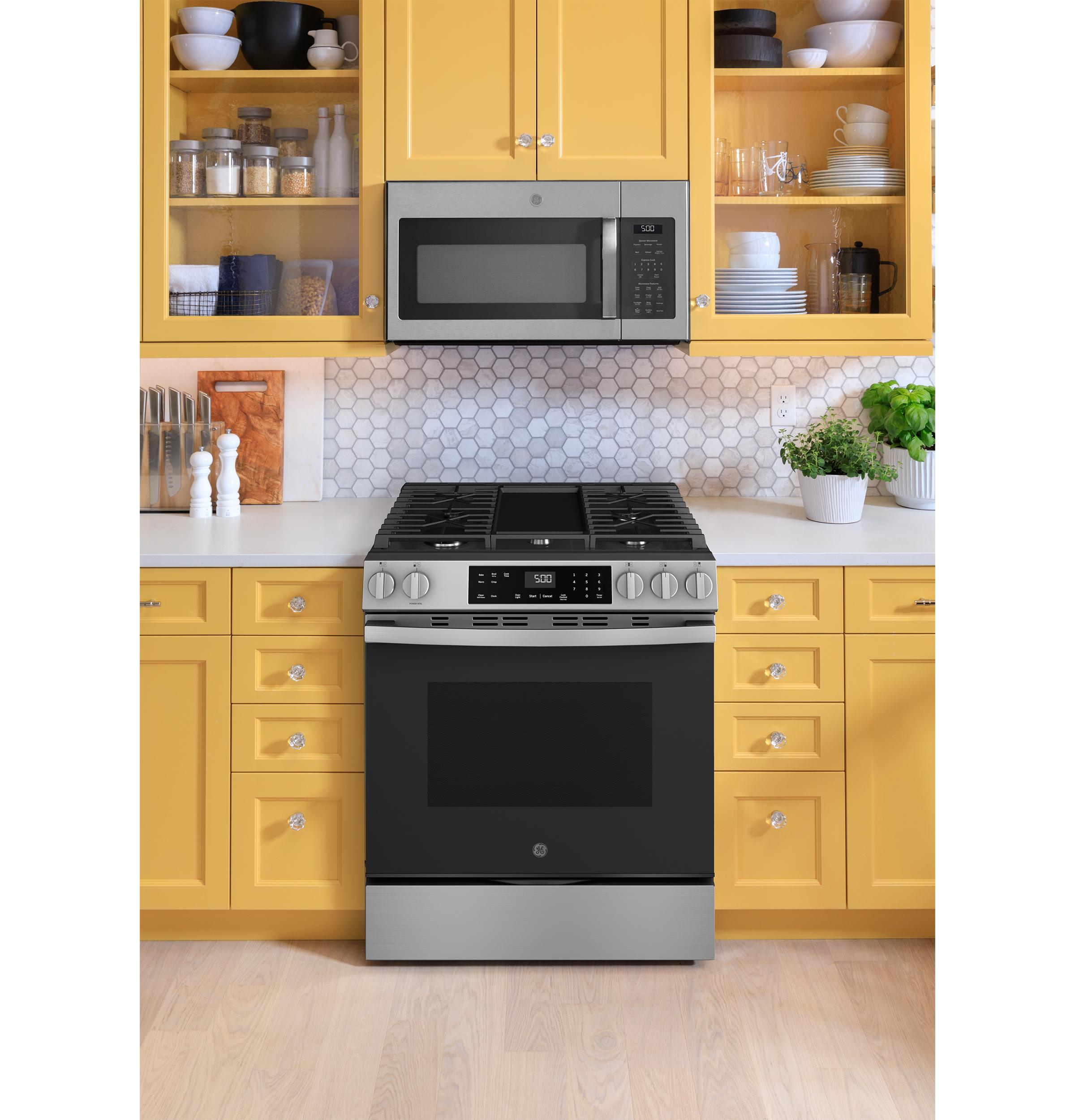 GGS500PVSS GE® 30" Slide-In Front-Control Gas Range with Crisp Mode