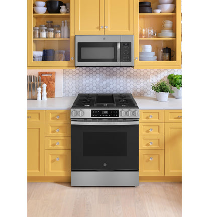GGS500PVSS GE® 30" Slide-In Front-Control Gas Range with Crisp Mode