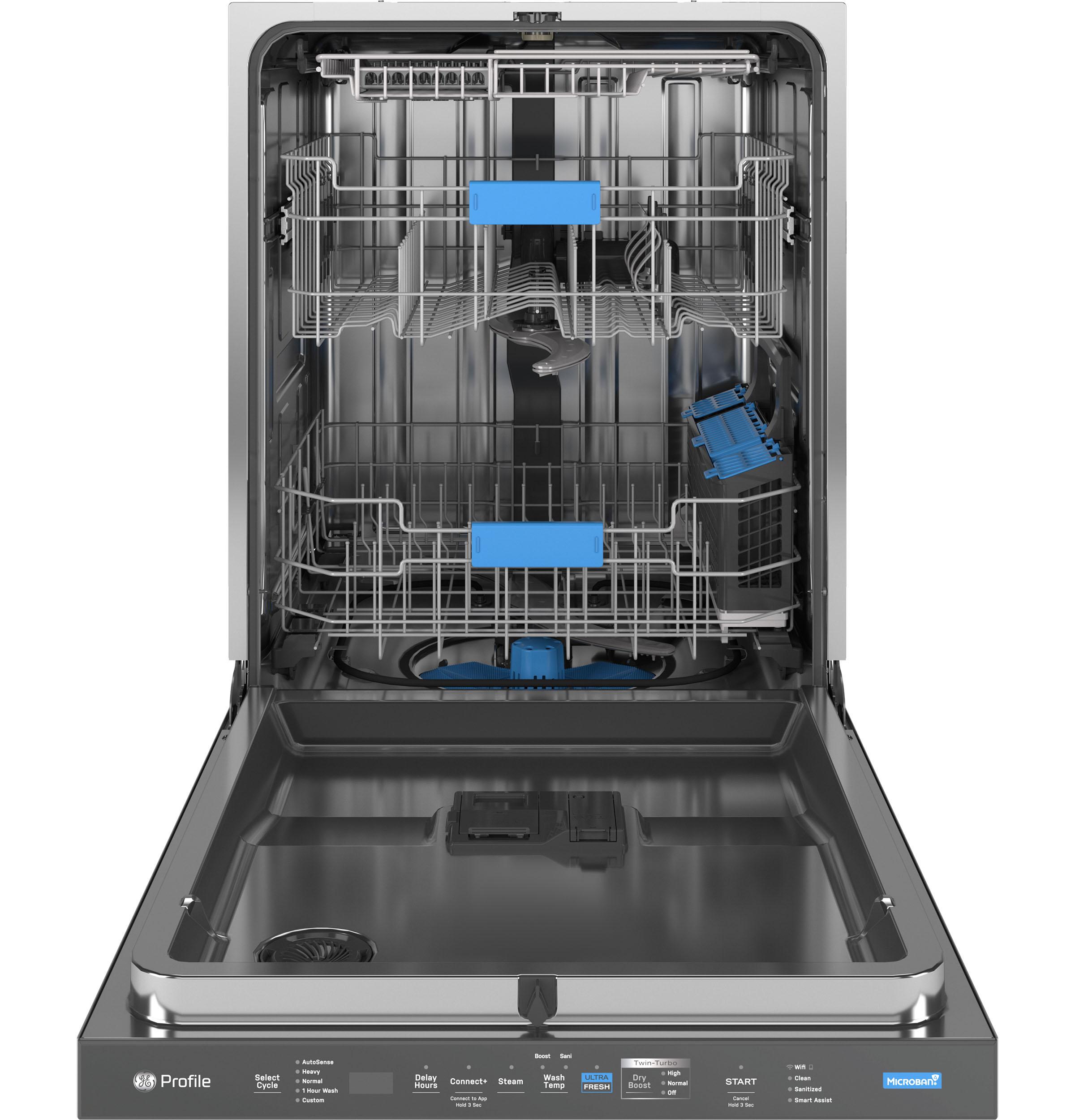 PDP755SYVFS GE Profile™ ENERGY STAR Smart UltraFresh System Dishwasher with Microban™ Antimicrobial Technology with Deep Clean Washing 3rd Rack, 42 dBA