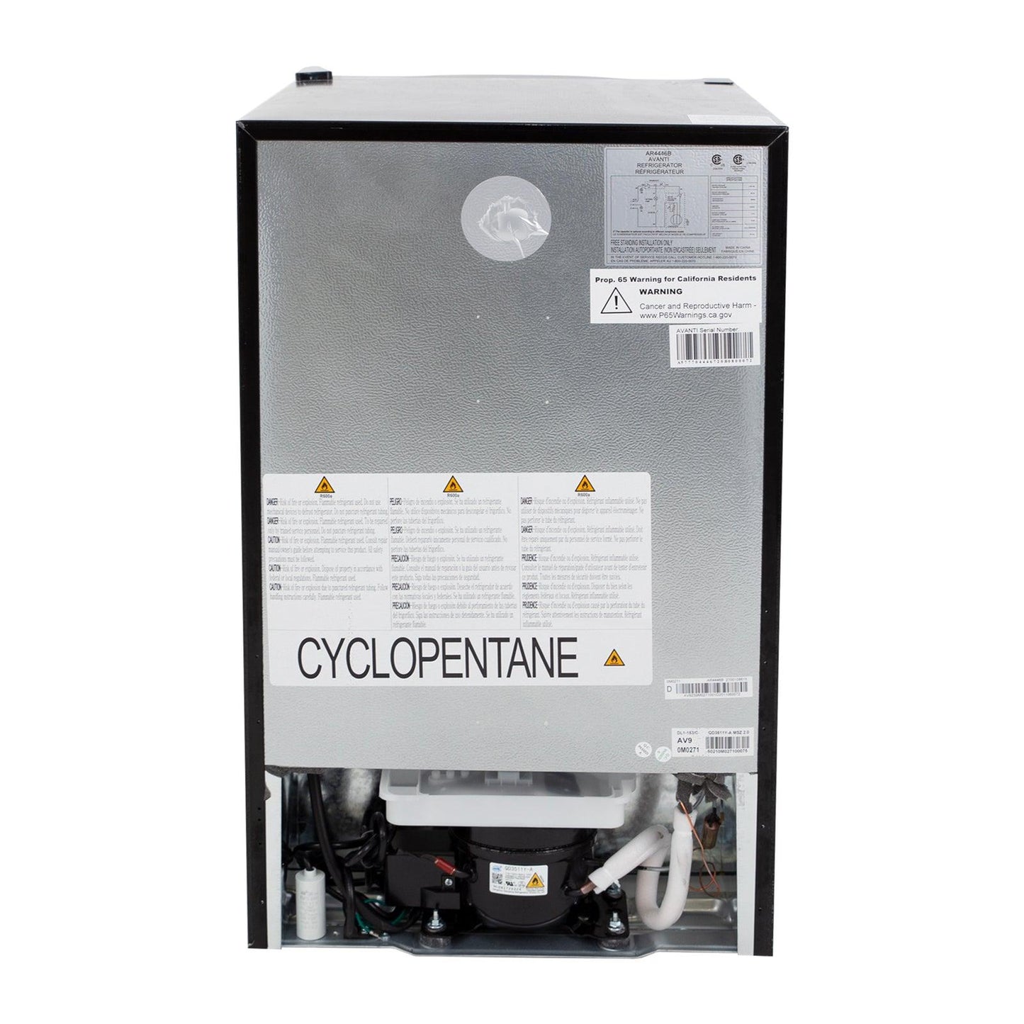 AR4456SS Avanti 4.4 Cu. Ft. Compact Refrigerator - Stainless Steel