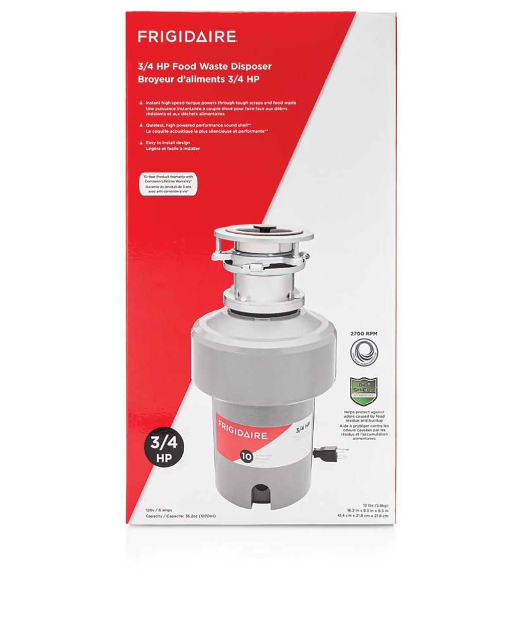 Frigidaire FF75DISPB1 3/4HP Batch Feed Corded Disposer