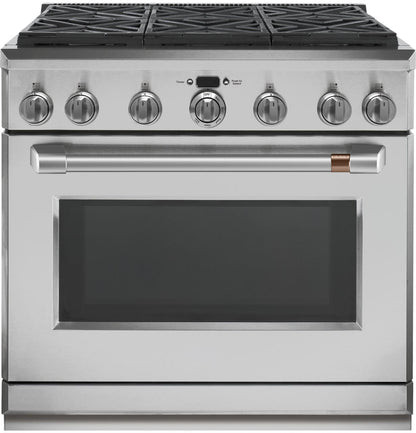 Cafe CXPR6TKPMSS CAF(EBACK)™ Toe Kick Pro Range 36" Brushed Stainless