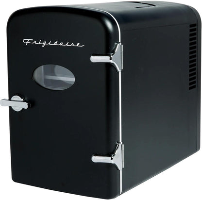 Frigidaire EFMIS175BLACK 9-Can Retro Mini Fridge Cooler - Black